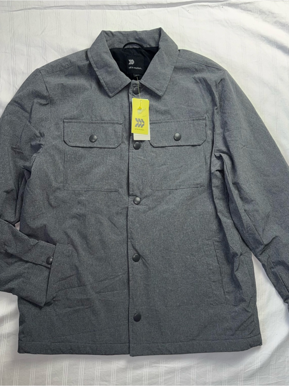 all in motion Men's Gray Lightweight Shirt Jacket